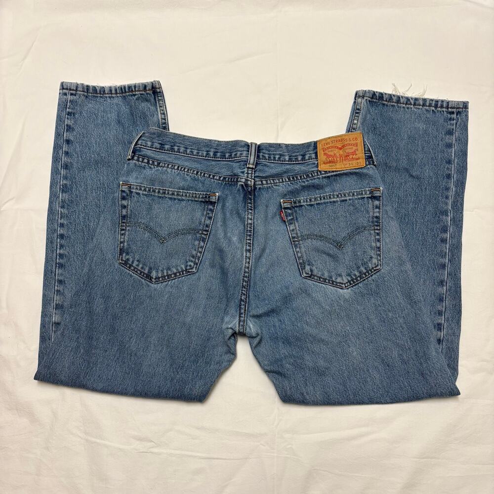 Levi’s 505 Regular Fit Jeans Men’s 34x30 Blue 100% Cotton Straight Leg Denim